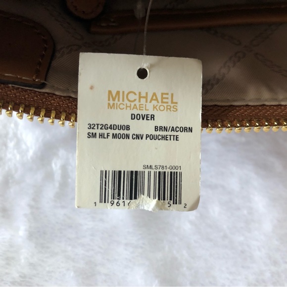 Michael Kors Dover Small Half Moon Pouchett, NWT - Picture 6 of 6